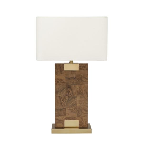 Burl table lamp, model ODTL-102026-1