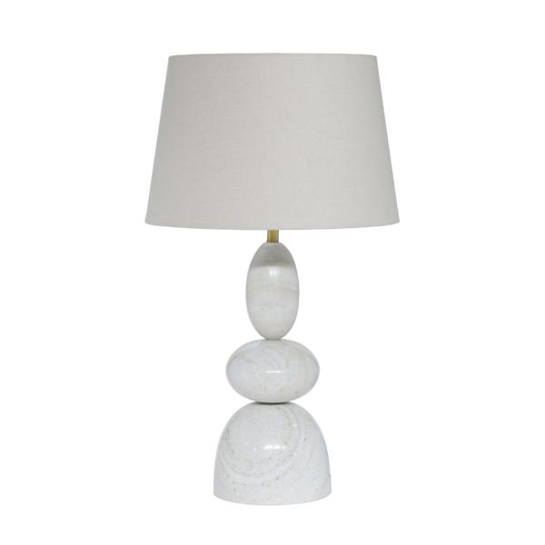 White marble table lamp, model ODTL-102026-17